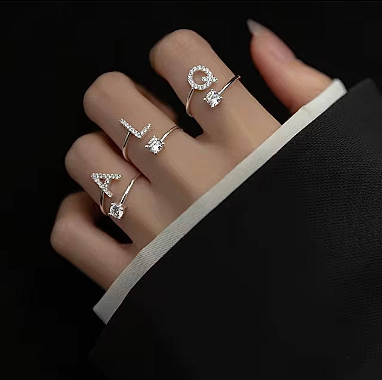 Cubic Zirconia A-Z Letter