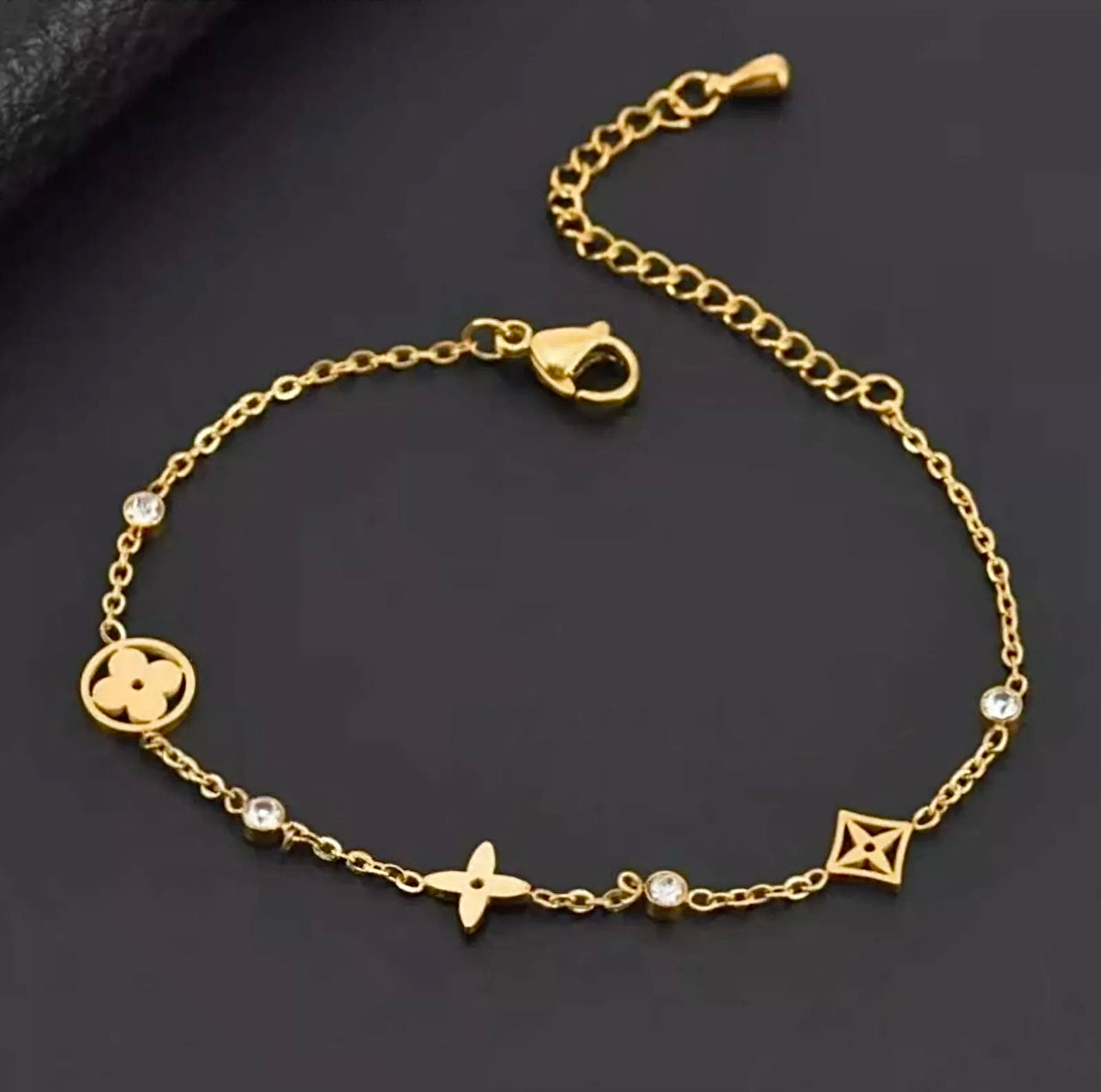 18k Gold Plated Charm Bracelet