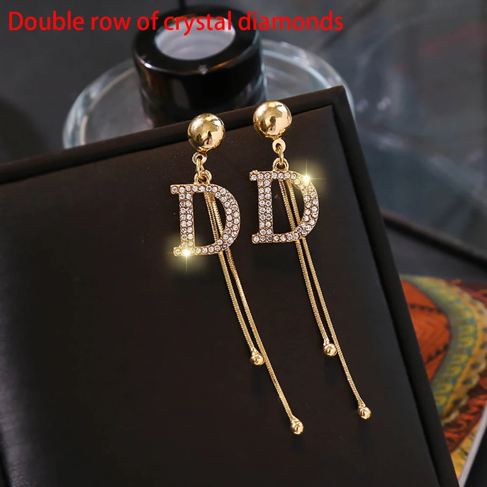 D for demure Diamonte earrings