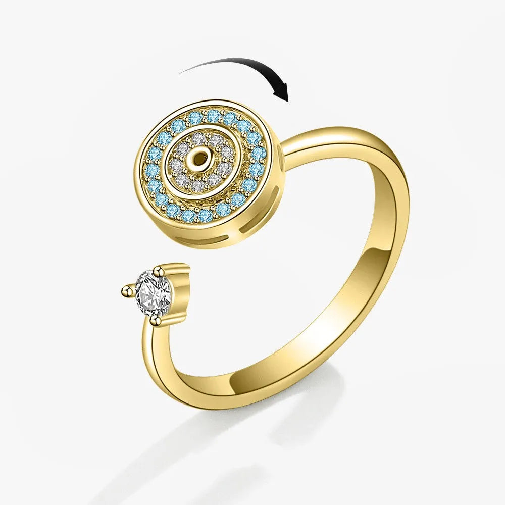 Viking Evil Eyes Rotating Anxiety Relief Spinning Ring