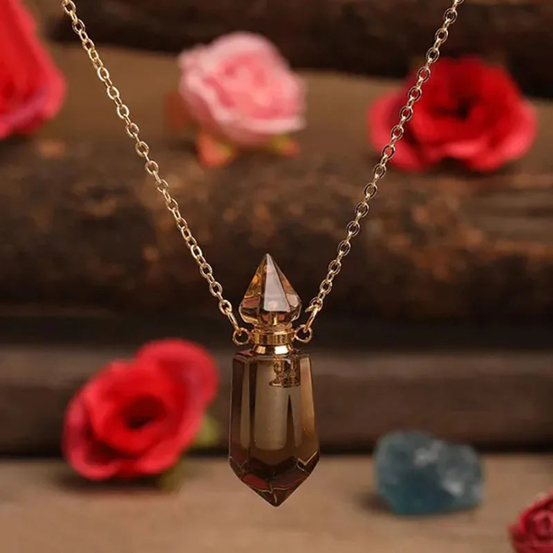 Crystal Perfume Bottle Pendant