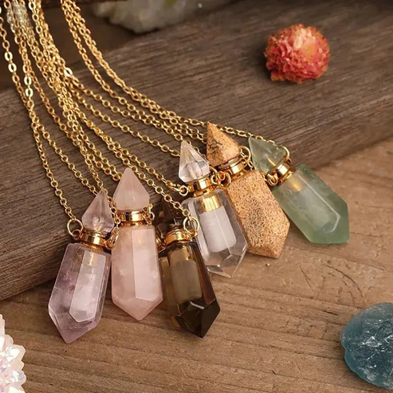Crystal Perfume Bottle Pendant