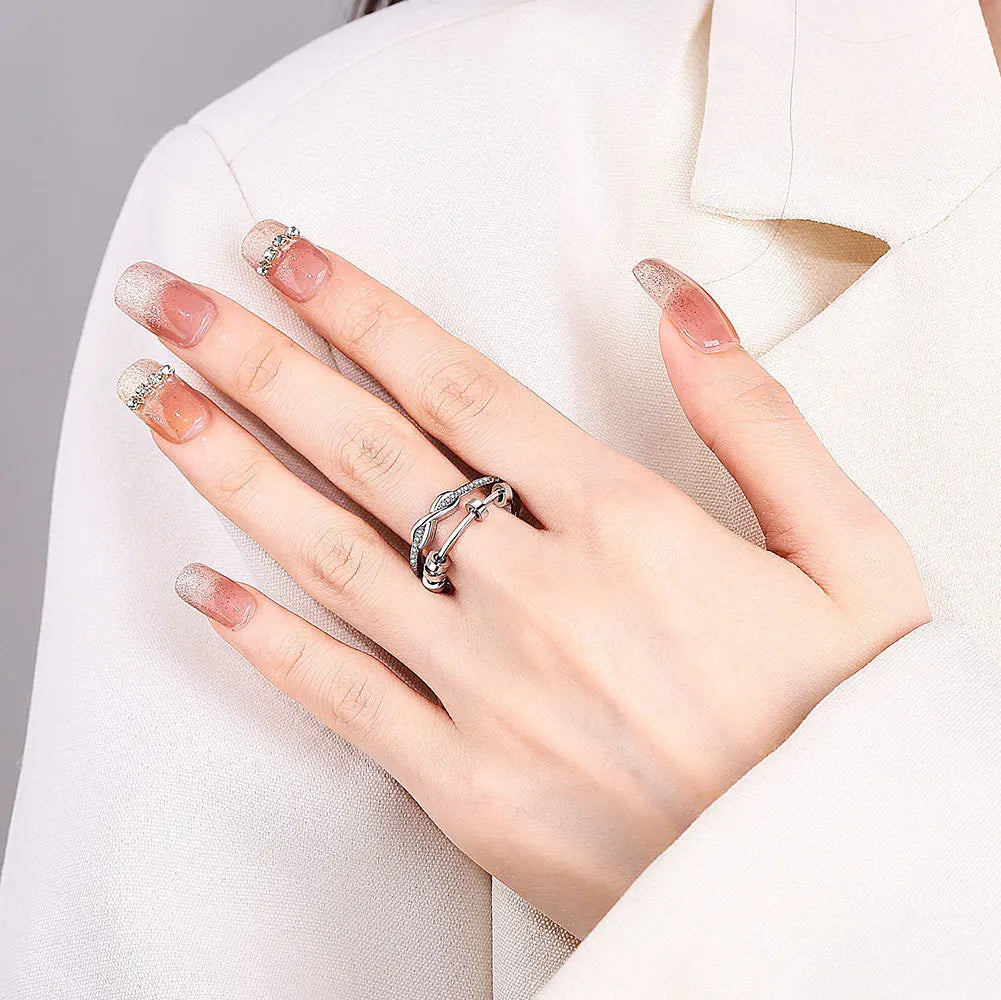 Anti Anxiety Crystal Stress Relief Ring