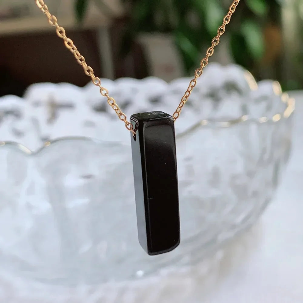 Natural Crystal Reiki Stone Pendant Necklace