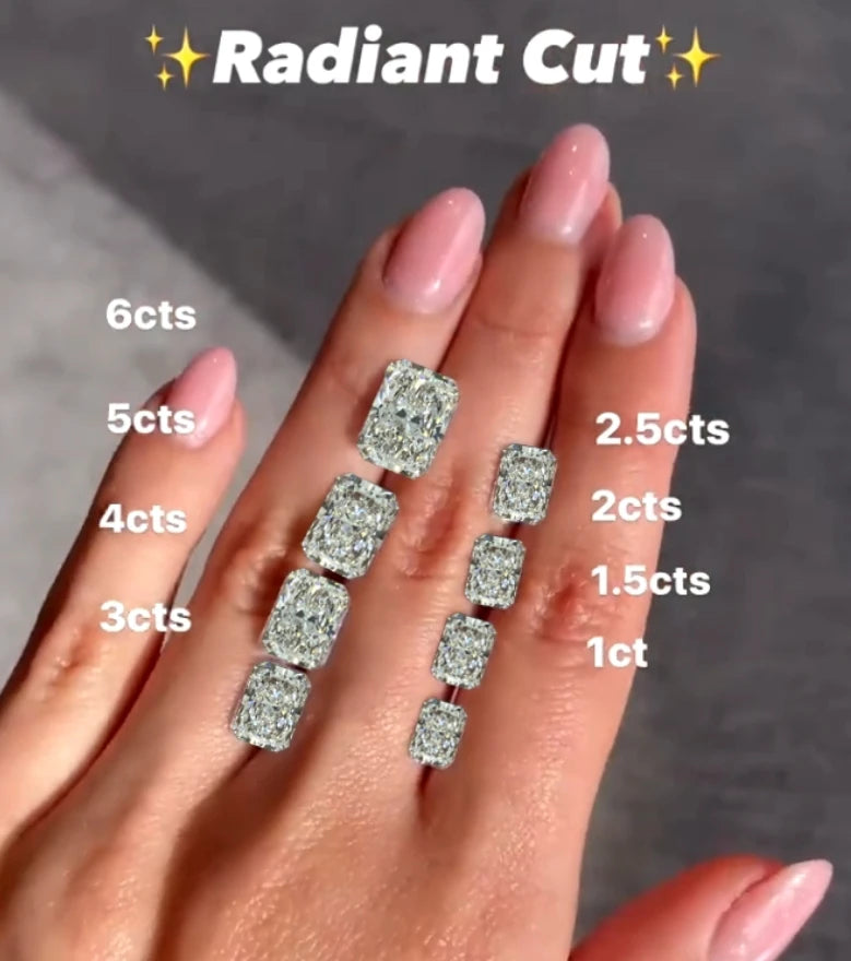 14K White Gold Radiant Cut Lab Grown Diamond Engagement Ring